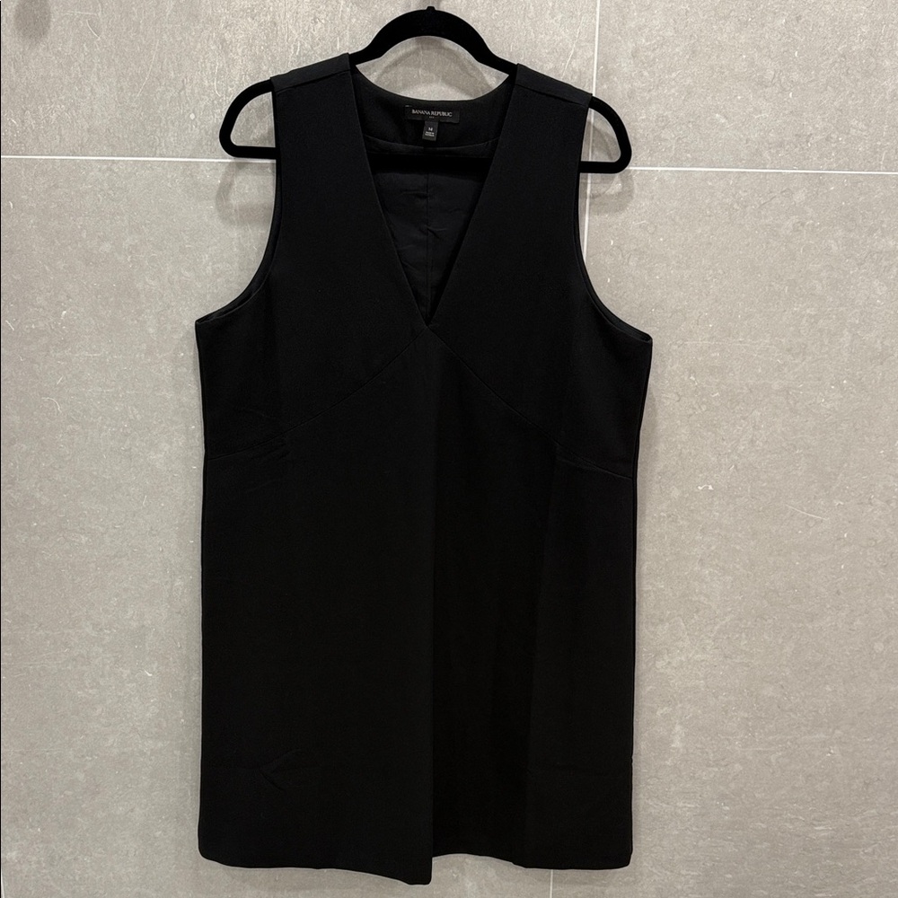 Banana Republic Black V-Neck Mini Dress